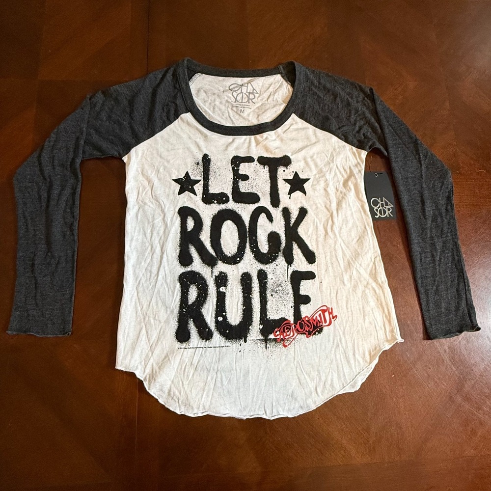 Aerosmith Chaser Let Rock Rule Long Sleeve T-Shirt M Graphic Band Tee NWT